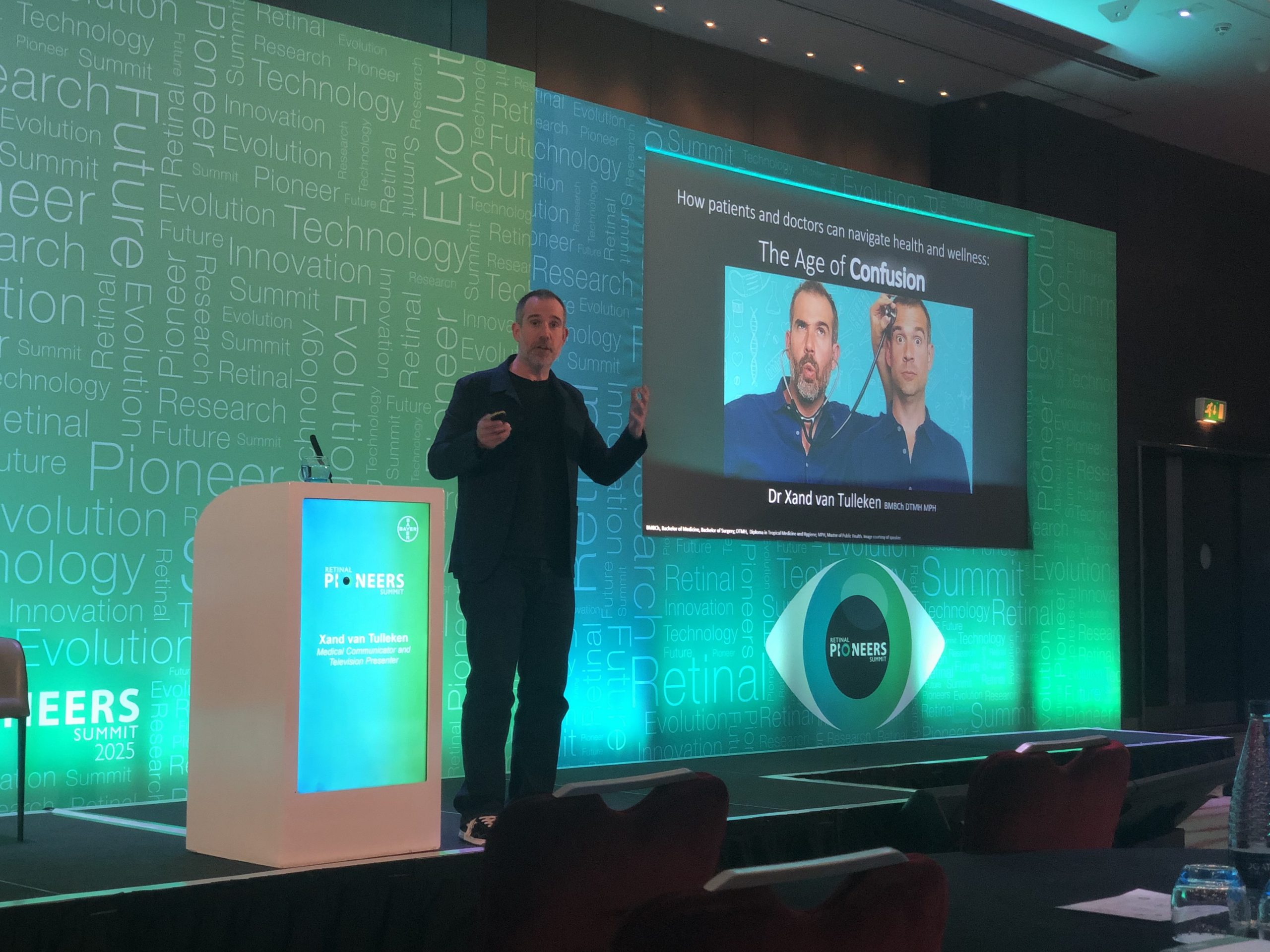 Dr Xand van Tulleken at the Retinal Pioneers Summit